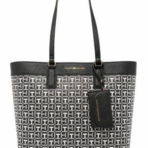 Bolso Tote Tommy Hilfiger Vera Monograma – Black/White